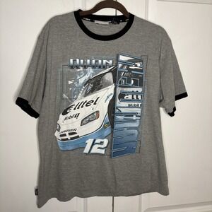 Y2K Nascar Ryan Newman Racing T-shirt Mens XL Vintage Team Caliber Ringer Nascar